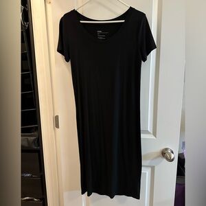 Storq Black Jersey Midi Dress